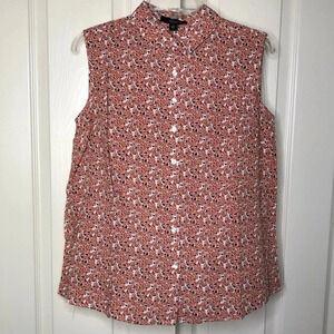 ELLOS Floral Button Down Blouse